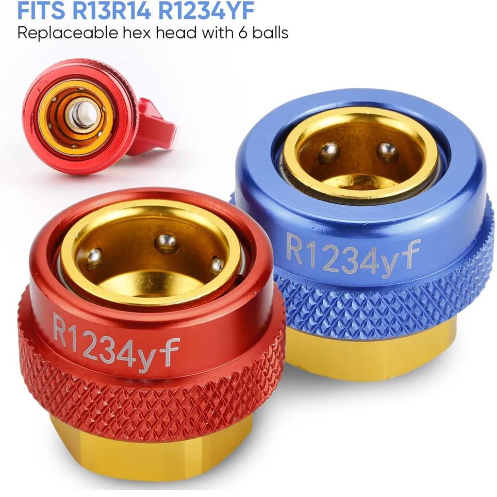 R134A Auto Air Conditioner Refrigerant-Free Valve Core Removal, Installer, Air Conditioner High and Low Pressure Spool Tool