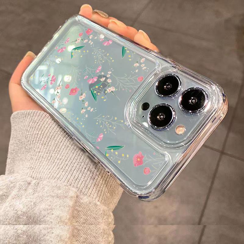 INS Small Floral Flowers Soft Silicone Phone Case For Xiaomi Redmi Note 14 13 12 Pro Plus 12S 11S 11 10 Redmi 12 13C Clear Cover
