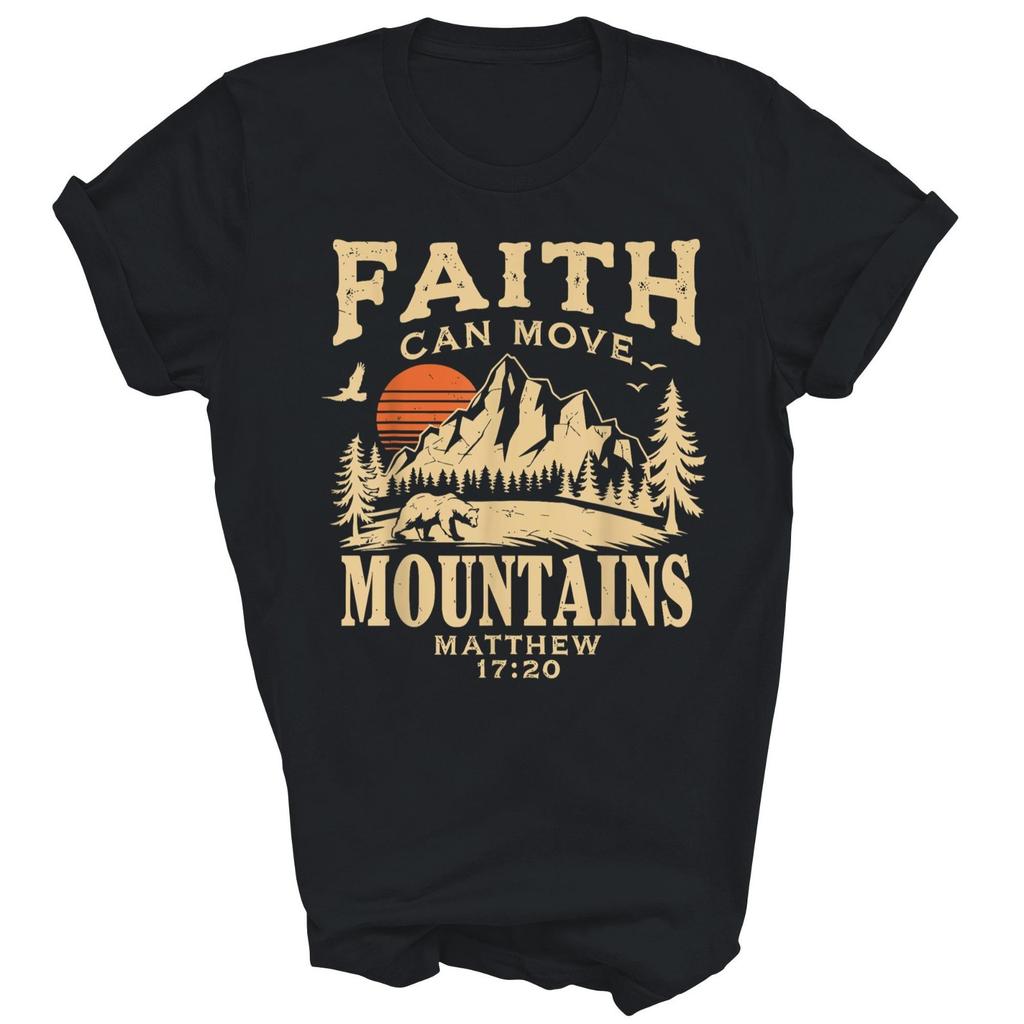 Faith Can Move Mountains Christian Camping Unisex Shirt Gift