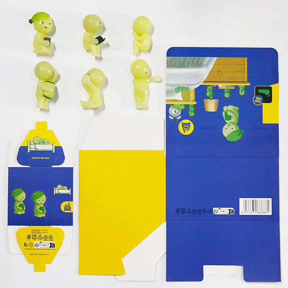 Figura Anime Carina Smiski Scatola Cieca Serie Camera da Letto Sorpresa Giocattoli Luminescenti Modello Bambola da Collezione Decorazione Regali di Natale per Bambini