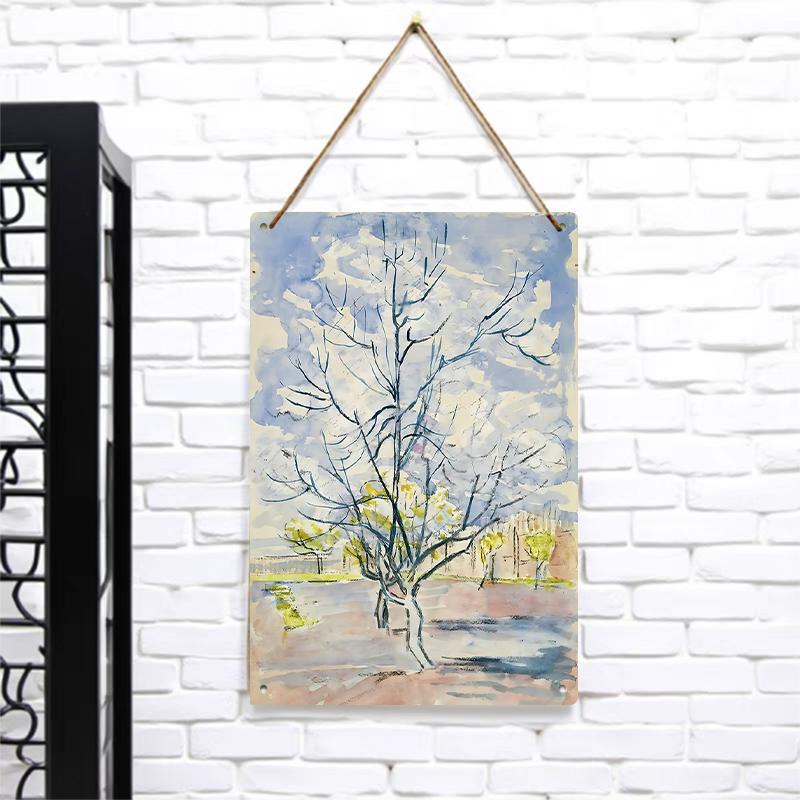 

Abstract Art Tree Branch Landscape Metal Wall Art Modern Minimalist Home Decor Hanging Ornament 7.9x11.8In(20x30cm)