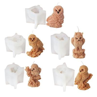 Stabile Kerzenform aus Silikon in Eulenform. Einfach zu verwendende Kerzenform aus Silikon in Eulenform für die Herstellung von Kuchen, Schokolade und Kerzen