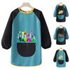 Children's Painting Aprons Waterproof Long Sleeved Cover Kindergarten Art Painting Reverse Dressing Baby Eating Bib Kids Apron