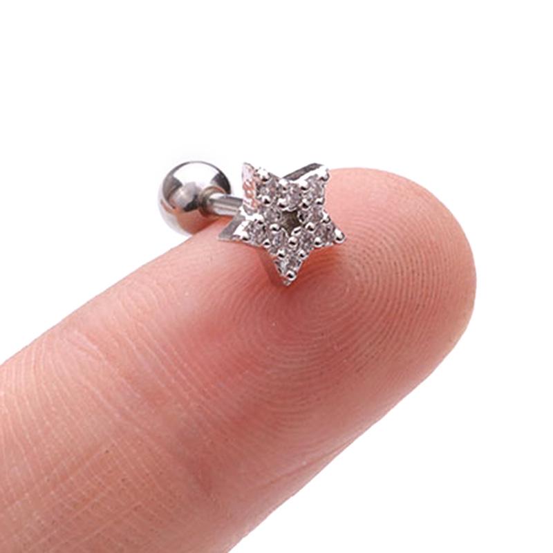 Bar Barbell Ear Cartilage Tragus Helix Studs Piercing Earrings Jewelry