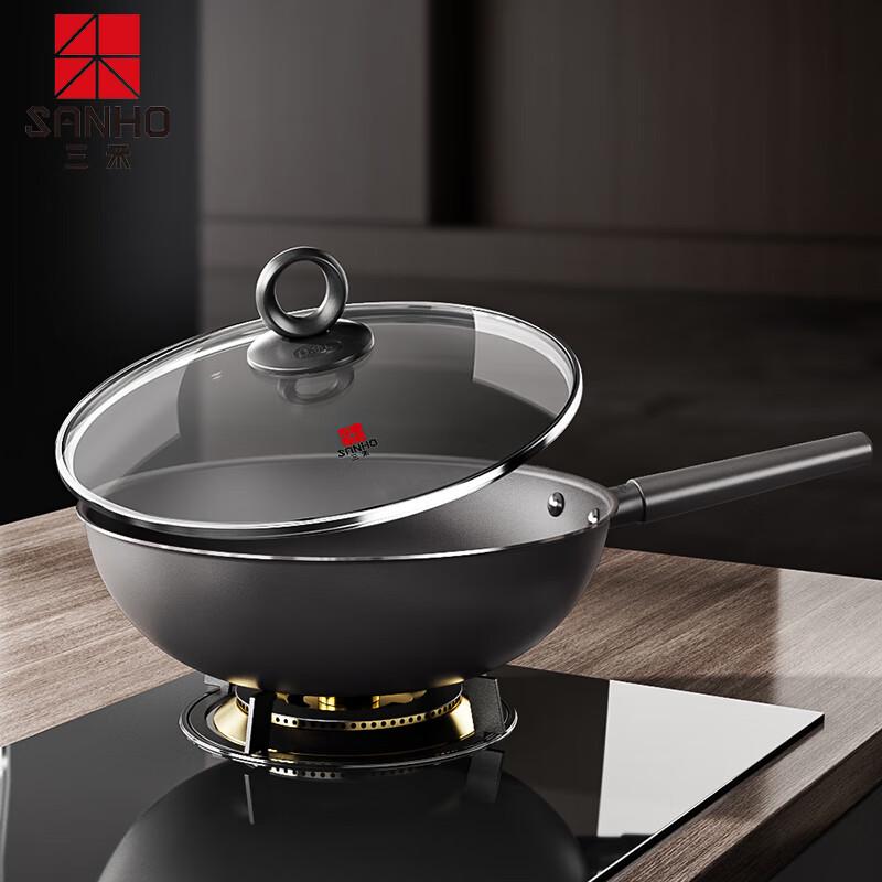 

SANHO 30cm Titanium 0-Coating Non-Stick Wok