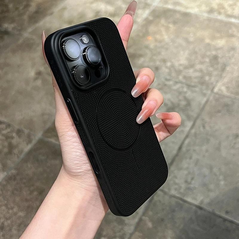 

Охолоджуючий корпус з тепловідведенням Для iPhone 16 15 14 13 12 11 Pro Max 16 Plus Для Magsafe Магнітний Дихаючий Чохол для Бездротової Зарядки For iPhone 15