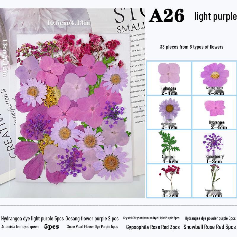 Handmade Resin Pressed Flower Bookmark DIY Kit: Transparent Specimen Stickers & Dried Flowers for Students