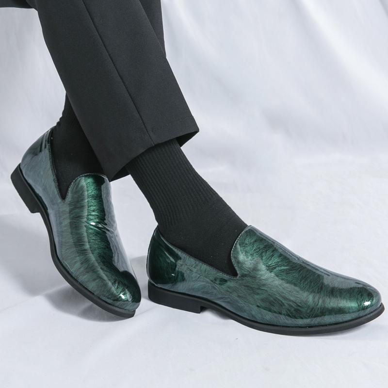 Lässige Herrenlederschuhe Bequemer flacher Boden und leicht Freizeit und Mode Party Täglich Büro Fahren Erwachsenenschuhe