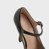 Sapatos de salto alto femininos, plataforma impermeável, couro envernizado, outono e inverno 2025 - tamanhos grandes disponíveis