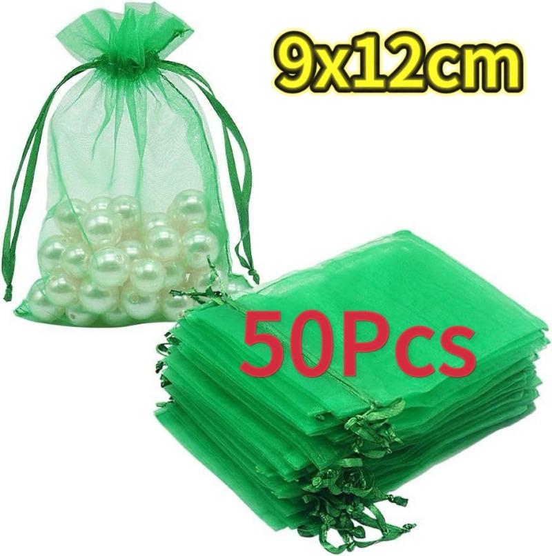 50 Unidades Bolsas de Malla para Protección de Frutas Uvas Fresa Planta Bolsa para Invernadero de Hortalizas Control de Plagas Bolsas de Malla Anti-Pájaros Herramienta de Jardín