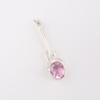 Morganite Gemstone 925 Sterling Silver Jewelry Handmade Pendant 1.79" For Women PP-60-16