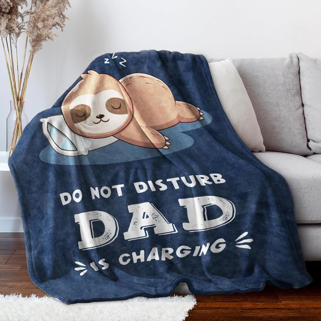 Süße Faultier Papa Decke Nicht Stören Papa Lädt Lustige Fleece Überwurf Geschenk für Vater Vatertag Geschenk Heimdeko