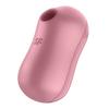 Satisfyer Cotton Candy Light Red Mini Size Suction Vibrator, Compact Design, Rechargeable, Clitoris, Clitoris Suction Rotor, for Women, Instant Orgasm