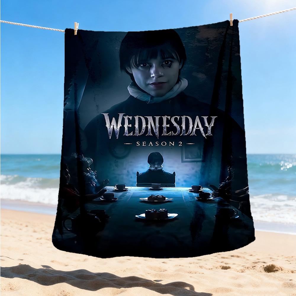 1 шт. Фланелевое одеяло для улицы из Семейства Аддамс, Уэнсдей, Уютное и теплое, Мягкое, Для игры, Дневного сна, Кемпинга, 80x120cm