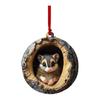 Christmas Animal Ornament Cartoon Forest Animal Hanging Decoration 2D Flat Acrylic Pendant