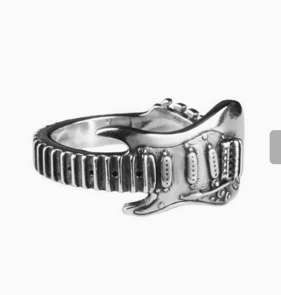 Регулируемое электрическое гитарное кольцо для мужчин и женщин - Стиль Rock, Punk, INS Niche, Hip Hop, Персонализированное кольцо на указательный палец