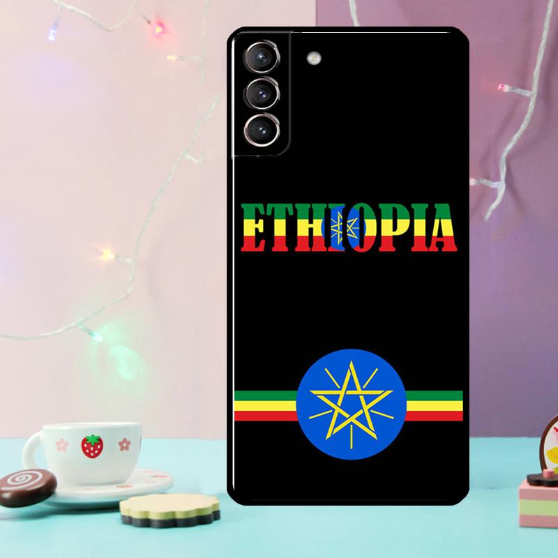 Ethiopia Flag Phone Case For Samsung Galaxy S25 Ultra S20 S21 S22 S23 Plus S9 S10 S25 FE S24 Ultra Cover