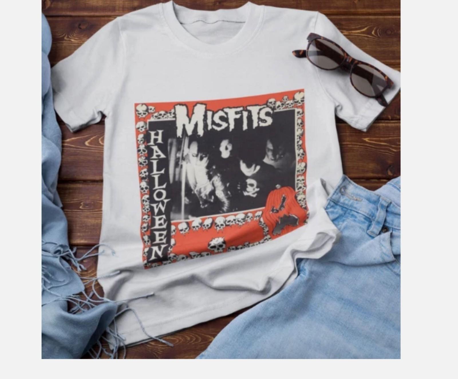 NEW Unisex RARE MISFITS HALLOWEEN PUMPKIN Vintage T-shirt Punk Rock Band XL