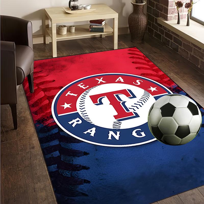 Texas Baseball Rug Office Carpet Non-Slip Mat, Chair Rug Floor Covering for Gaming, Bedroom, Living Room , Home Decor Christmas Gift