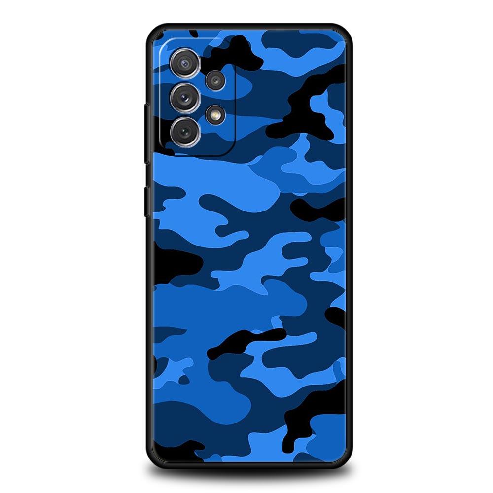 Farbe Camouflage Black Camo Handyhülle für Samsung A51 A71 A21S A12 A11 A31 A52 A41 A32 A01 A23 A33 A53 A73 A03S A13 5G Hülle