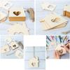 10pcs House Shape Wooden Tag Hanging Heart Wood Cutout Wooden Tags for Christmas Valentine's Day Holiday Wedding