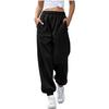Damen Mittlere Taille Verjüngte Jogginghose Jogger Lockerer Sitz Lässige Streetwear Hose Unterteil
