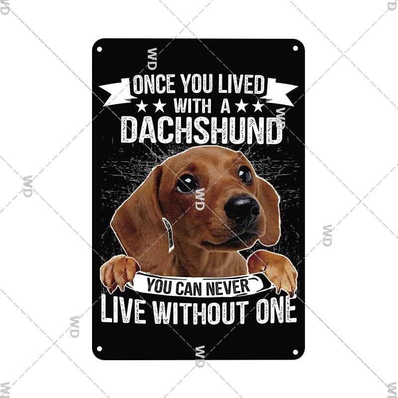 Blechschilder im Vintage-Stil mit Hunden, dekoratives Schild, Retro-Metallplatte für Zuhause, Wohnzimmer, Männerhöhle, Café, Bauernhof, Retro-Poster, Wandkunst-Dekor