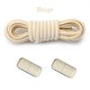 Round Elastic Laces without ties Metal Buckle Shoelace Sneakers Flat Shoes no tie shoelaces Shoe Accessories 1Pair/2Pair