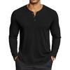 Men's Casual Solid-Color Oversized  Long-Sleeve Top