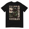 Grandpa Veteran Fathers Day Dad Veteran Camo American Flag TShirt