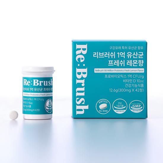 Rebrush 100 Million Oral Probiotics Fresh Lemon Flavor 42 Tablets