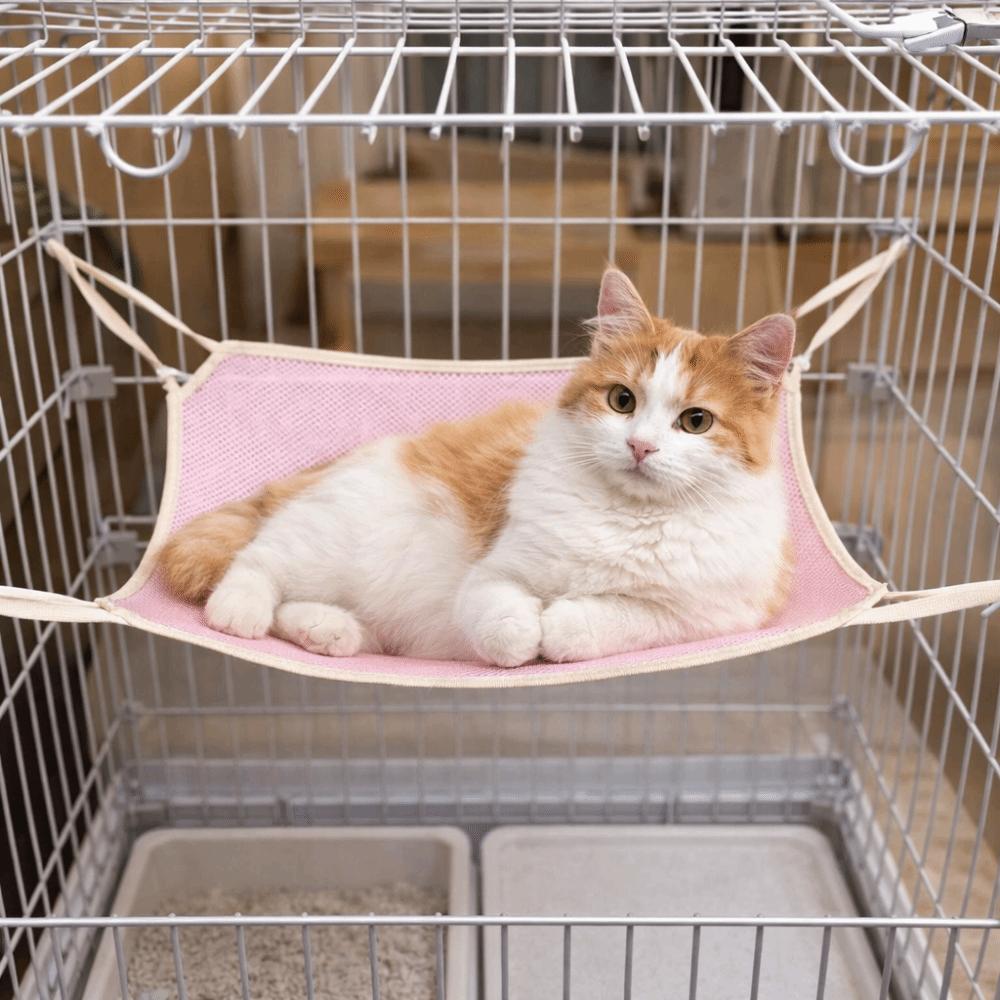 Wear Resistant Cat Hanging Hammock Breathable Mesh Hanging Sleeping Bed Cats Mesh Bed  Pet Sleeping