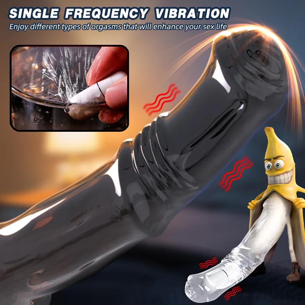 Penis Extender Sleeve Adult Sexy Cock Ring Reusable Condom Delayed Ejaculation Couples Chastity Cage Penis Sex Toys for Men