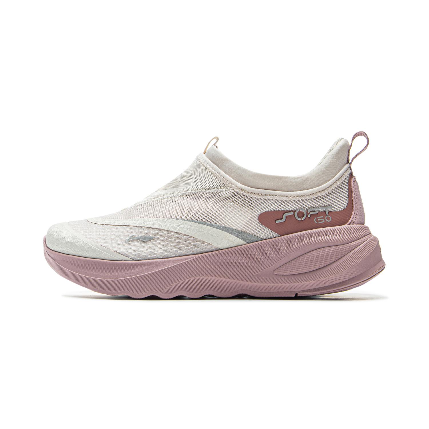 Li-Ning AGLV006-40 Women s SOFT GO 2 Slip-On Casual Shoes Pink/White 36