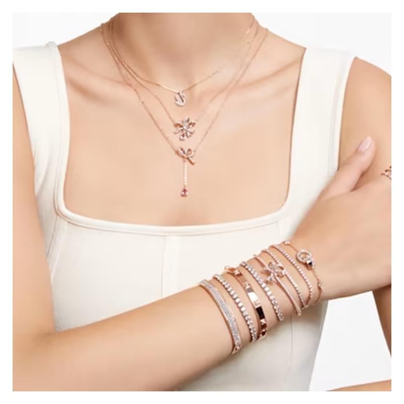 Swarovski Bow, fashionable, versatile, trendy and exquisite Volta gold-plated bracelet for women 5647565