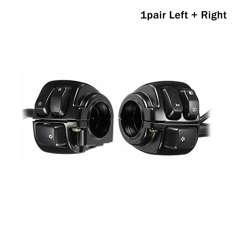 1/2Pcs 25Mm Motorcycle Handlebar Control Switches Kill Start Turn Signal Switch Button With Wiring Harness For 50Cc90Cc110Cc