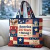 USA 250. Jahrestag Tragetasche, Unabhängigkeitstag Handtasche, Rot Weiß Blau Einkaufstasche, Wiederverwendbare Patriotische Tasche für 4. Juli Geschenke