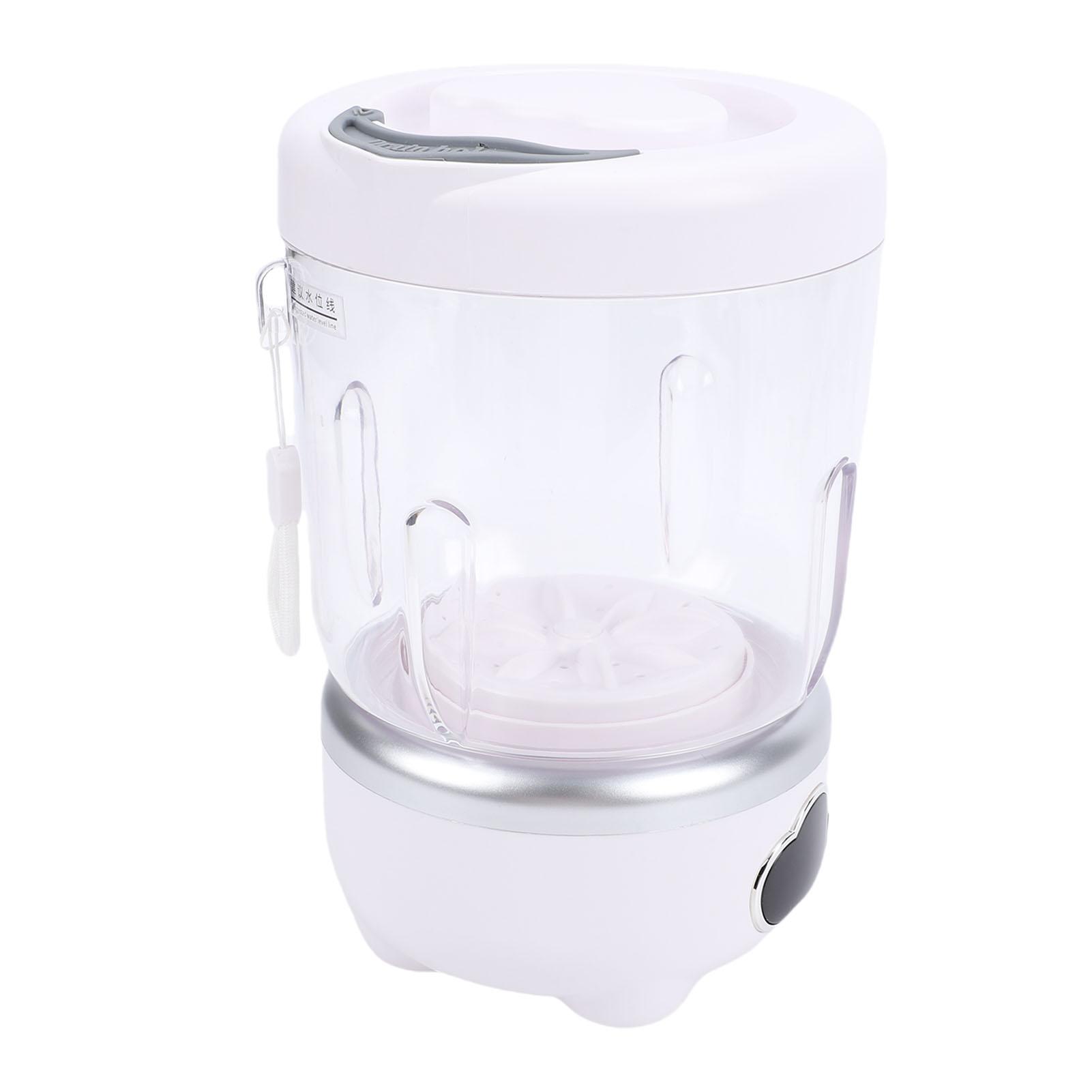 

Underwear Washing Machine White Color 3 Modes Foldable 1.6L Portable Cordless Underwear Washer