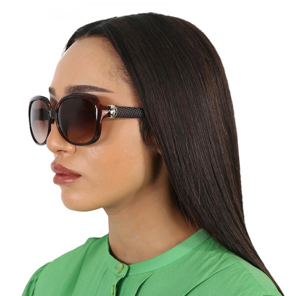 Salvatore Ferragamo Braune Verlaufs-Rechteckige Damen Sonnenbrille Sf739sa 210 59