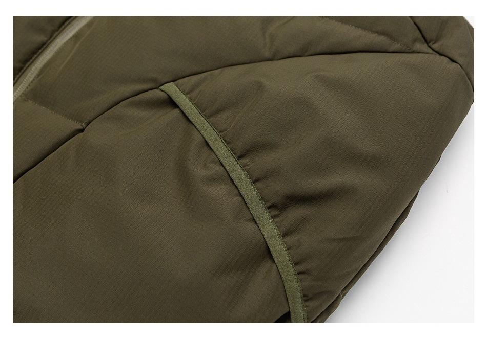 ELIEON Men's Stand Collar Mountain Style Down Vest - Winter Warmth with White Duck Down