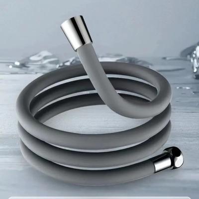 2PCS 1.5M/2M Silicone Shower Hose Flexible Anti Winding Extension High Pressure Pipe for Bathroom Faucet Silicone Pipe New