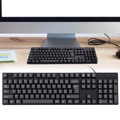Klávesnice Plug and Play Vícejazyčná počítačová kabelová klávesnice pro psaní pro ruskou francouzštinu arabštinu španělštinu