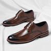 Fashion Designer New Gentleman Brown Black Lace Up Oxford Shoes for Men Formal Wedding Dress Homecoming Sapatos Tenis Masculino