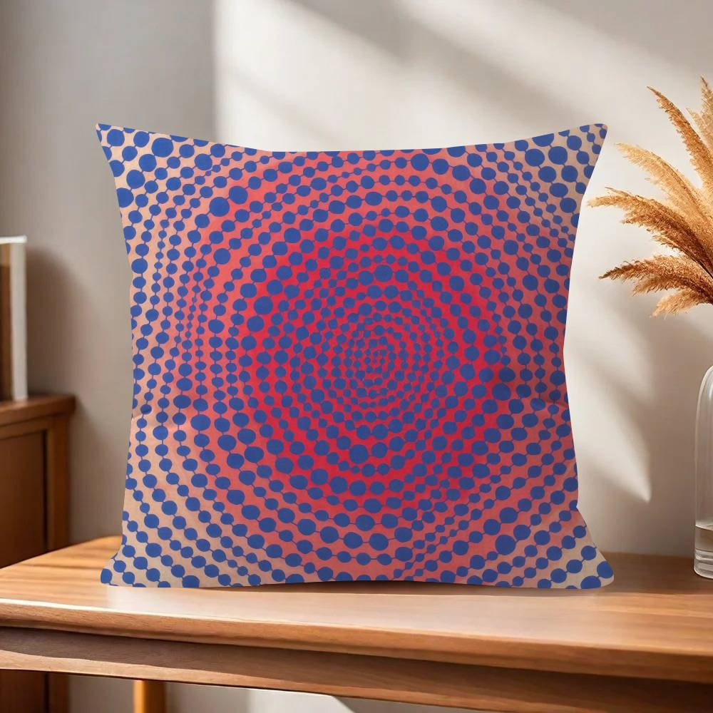 Japanese Yayoi Kusama Cushion Cover Pillowcase Upholstery Sofa Throw Pillow Home Decor Pillowcas