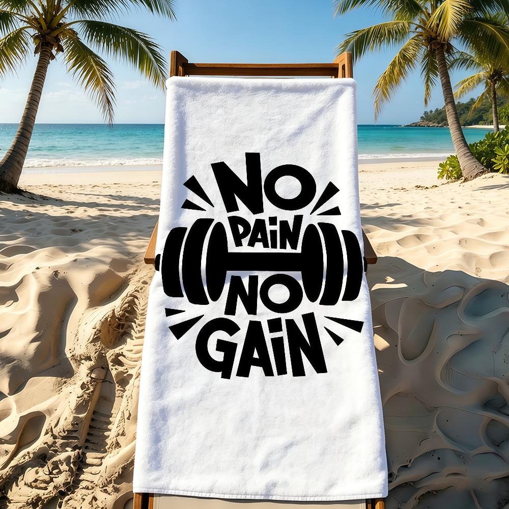 No Pain No Gain GYM Handtuch Für Camping im Freien Strandhandtuch Super Saugfähig Schnelltrocknend Sommerhandtuch