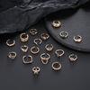 Retro Foot Ornament Love Star Moon Starfish Eye Pattern Open Foot Ring 18-Piece Set