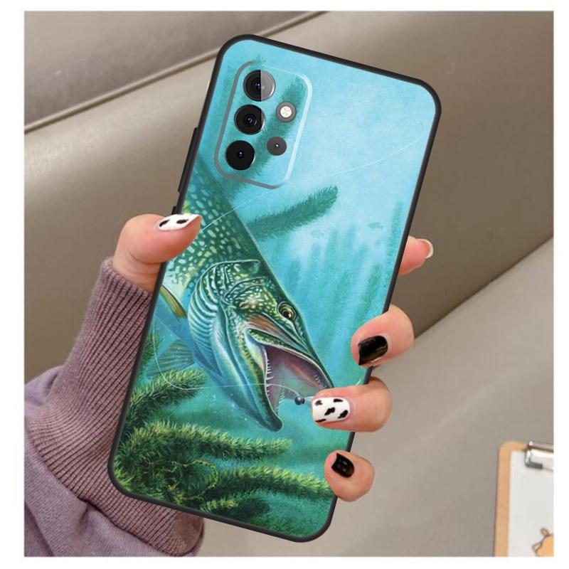 Fish Fishing Case For Samsung Galaxy A34 A54 A14 A06 A16 A26 A36 A56 A12 A32 A52 A13 A33 A53 A15 A35 A55