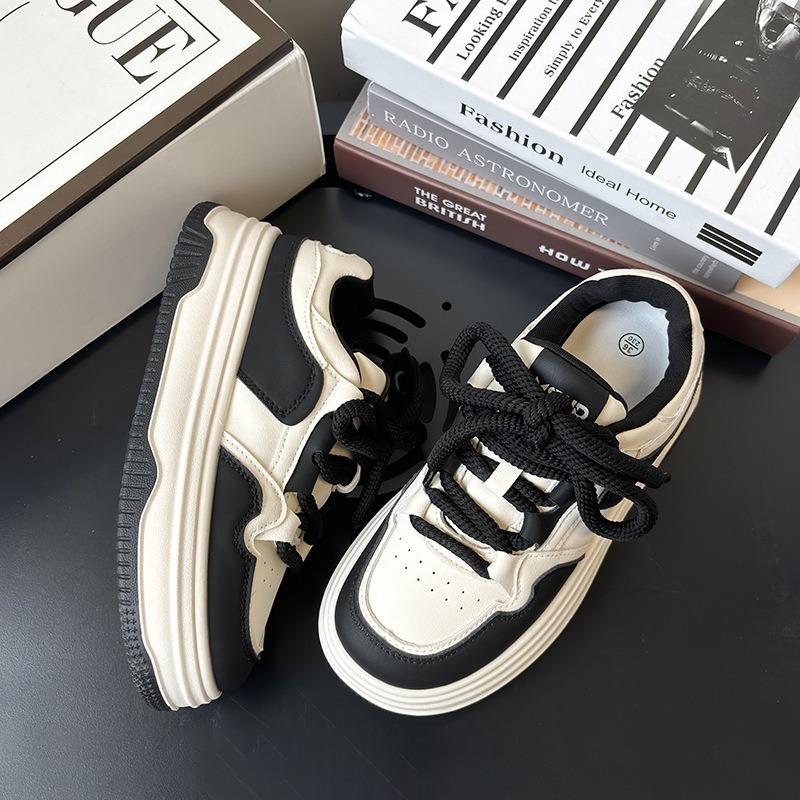 Milk White Platform White Shoes Women's Muffin Spring Heightening Casual Sports Shoes Fashionable, Comfortable and Durable