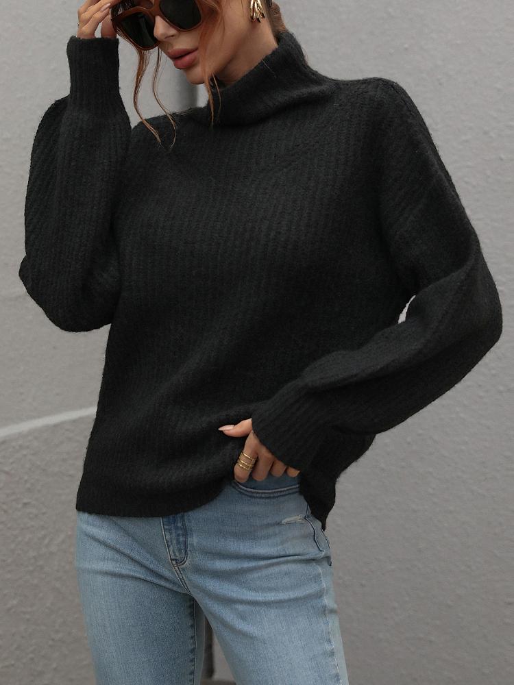 Women's Thickening Sweater Casual Vintage Solid Sweater Pullovers Female Loose Long Sleeves Kintting Top