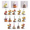 Iron Paper Towel Holder Flowers Christmas Tissue Holder Kitchen Roll Paper Stand Organizers for Kitchen Countertop